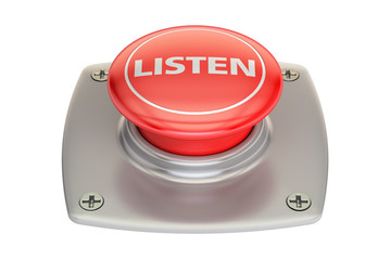 Listen Red Button, 3D rendering