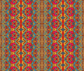 ethnic geometric striped seamless tribal pattern