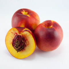 Fototapeta na wymiar Nectarine fruit isolated