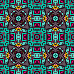 floral geometric seamless tiles vector design