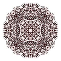 lace henna mandala coloring page