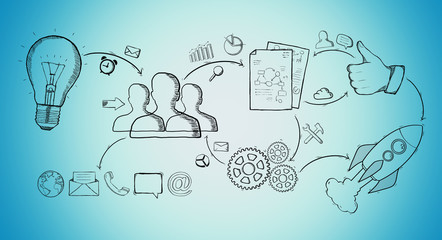 Hand drawn project presentation