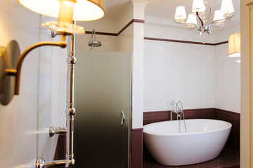 Modern interior of bathroom