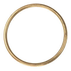 Vintage brass bracelet on isolated white background
