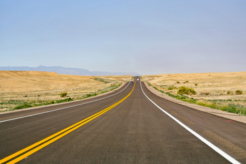 Fototapeta na wymiar Endless road in Colorado, United States