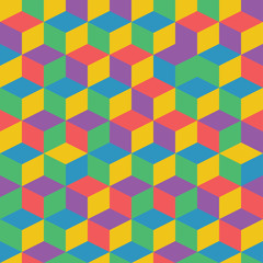 Vector abstract colorful geometric pattern retro style