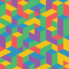 Vector abstract colorful geometric pattern retro style