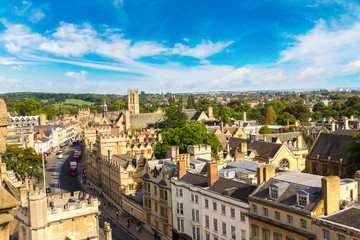 Obraz premium Panoramic aerial view of Oxford