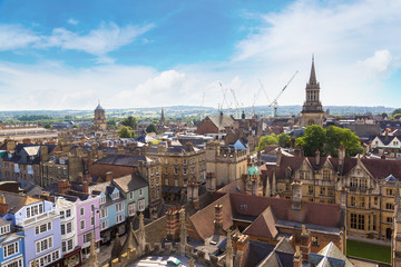 Naklejka premium Panoramic aerial view of Oxford