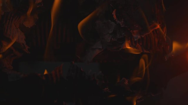 Cardboard burns for a fiery background