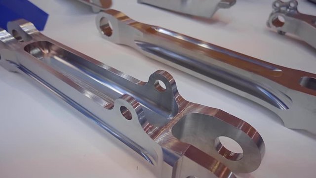 Metal milled parts is manufactured on the machine with great precision. Shot in motion