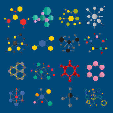 Molecular structure vector illustration isolated