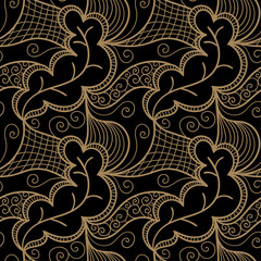 Hand drawn seamless pattern