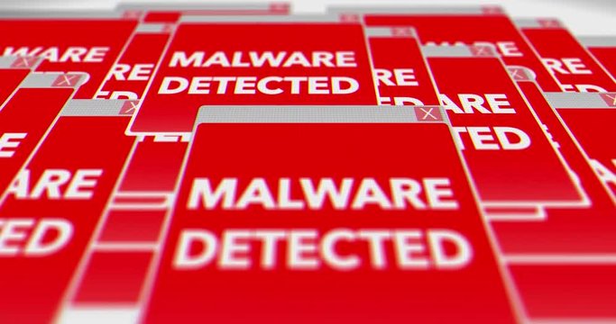 Malware detected popup on a computer screen   Alt Angle