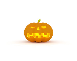 Halloween pumpkin on white background