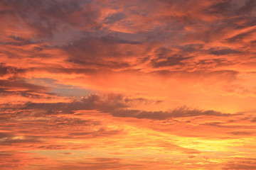 Fototapeta na wymiar Sky and clouds at sunset/sunrise