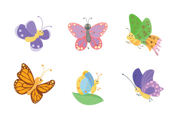 Colorful butterflies vector.