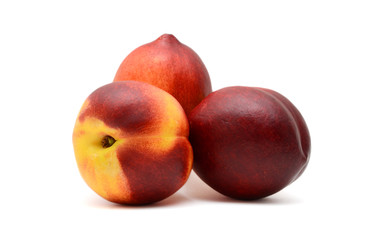 Fototapeta na wymiar organic peach fruit on white background