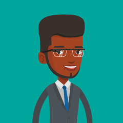 Man wearing smart glass vector illustration.
