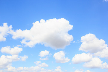 Naklejka na ściany i meble Cloud with blue sky background.