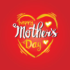 Happy mothers day hand lettering 
