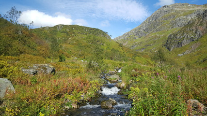 Fototapeta na wymiar Stream at Moysalen National Park