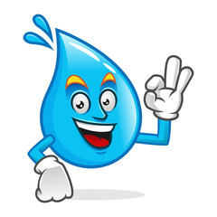 Delicious water mascot, water character, water cartoon vector