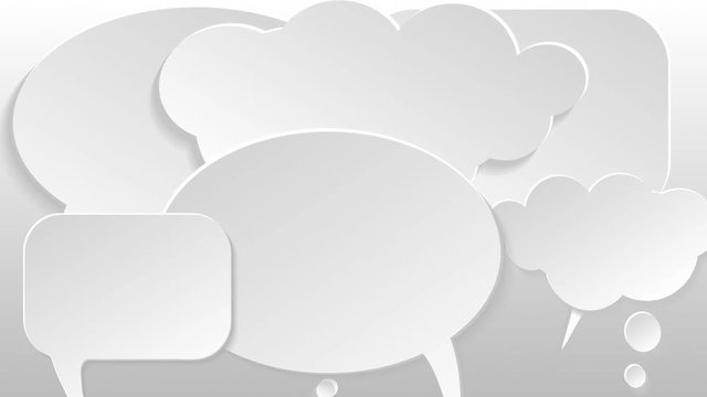 Paper Speech Bubbles in Origami Style -   Abstract  Video Footage  