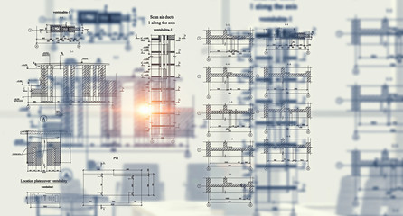 Fototapeta premium Innovative technologies for industries . Mixed media