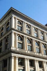 Fototapeta na wymiar low angle view of old building in New York city