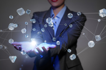 Networking and communication concept . Mixed media