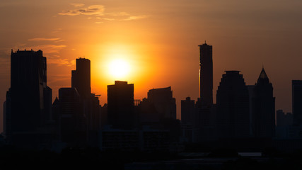 Fototapeta na wymiar Towers Sunset