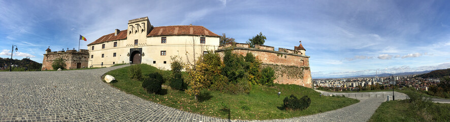 Fototapeta na wymiar Panorama from the Brașovia Citadel