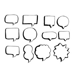 Speech bubble hand drawing icon