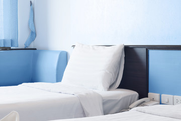 Fototapeta na wymiar blue bedroom