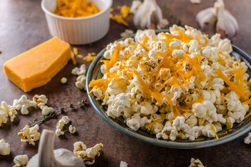 Homemade cheese popcorn