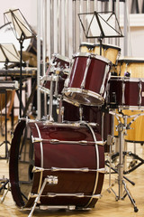 Obraz na płótnie Canvas Detail of a drum kit