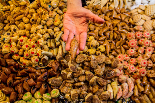 variety of Arabic Desserts on the Arab market