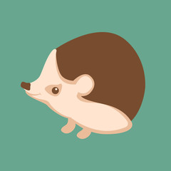 hedgehog vector illustration style Flat
