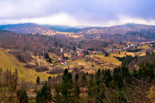 Lokve Valley In Gorski Kotar View