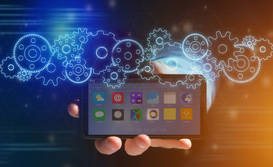 Concept of setting a technology interface with gear wheel - Tech