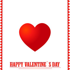 Bright card with hearts. Valentine's day. 