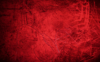 Naklejka premium Grunge red background texture - dark red valentine's day backdro
