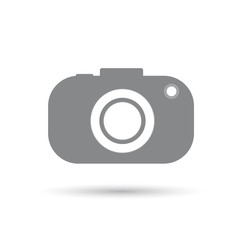 Icon camera gray on a white background