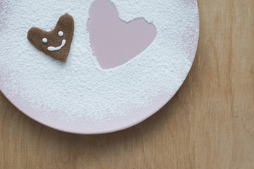 Cookies Background for Valentines day postcard