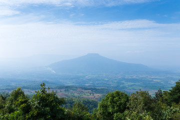 Beautiful landscapes in Phu Pa Poh, province Loei, Thailand.