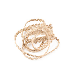 Pile of a linen rope string isolated