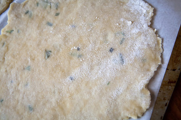 Raw Olive Oil and Herb Pastry Dough