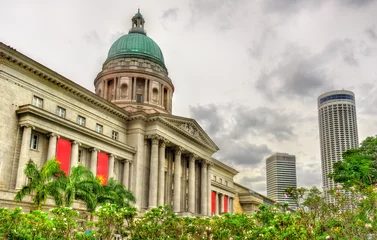 Photo sur Plexiglas Singapour Ancien bâtiment de la Cour suprême de Singapour. Actuellement, c& 39 est la National Art Gallery