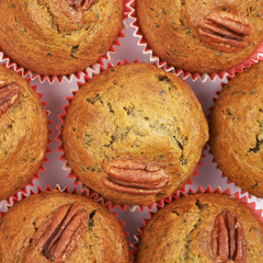Surface covered with muffins